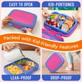 thumbnail image 4 of Bentgo Kids Bento-Style 5-Compartment Leak-Proof Lunch Box - Ideal Portion Sizes for Ages 3 to 7 - Durable, Drop-Proof, Dishwasher Safe, BPA-Free, & Made with Food-Safe Materials (Fuchsia), 4 of 7