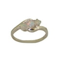 thumbnail image 1 of LBG British Made 925 Sterling Silver Natural Opal Womens Trilogy Ring - 33 size options - Size 6, 1 of 5