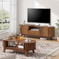 thumbnail image 6 of TV Stand for TVs up to 80", 70" Entertainment Center with Sliding Doors, Media Console Table for Living Room, 6 of 9