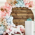 thumbnail image 3 of 6.5Ft(2M) Festive Wood Grain Round Backdrop for Outdoor Events: Perfect for Birthdays, Holidays, and Weddings - Easy to Install, 3 of 6