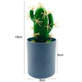 thumbnail image 5 of Kripyery Artificial Bonsai No Wilting Fresh-keeping PVC Cute Faux Cactus with Pot Desktop Decor, 5 of 8