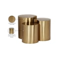 thumbnail image 2 of Meridian Furniture Dimple 3 Piece Gold Iron Metal End Table, 2 of 4