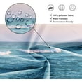 thumbnail image 5 of Ocean Beach Shower Curtain for Bathroom Decor 72Wx72H Beachy Hawaiian Waves Sea Blue Pink Tropical Coastal Seaside Scene Island Art Printed Fabric Polyester Waterproof 12 Pack Plastic Hooks, 5 of 6