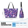 thumbnail image 3 of Rocae Skull mushroom rainbow for Large Women's Waterproof Beach Bag Tote with 7 Pockets Pool Bag for Travel Gym Vacation, 3 of 6