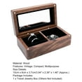 thumbnail image 4 of Travel Jewelry Box Dustproof Multipurpose Wood Rings Earrings Mini Jewelry Case for Girls-C, 4 of 6