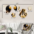 thumbnail image 4 of Designart "Rising Gold II" Modern Geometric Round Metal Wall Art Set of 5 Piece - Round Wall Art Set, 4 of 5