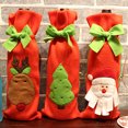 thumbnail image 4 of Yuarrent Cubierta de botella de vino Cordón Santa Claus de comedor de Navidad Bordado a prueba de polvo Ropa de encaje Accesorios de regalo de Kits de decoración para fiestas Alce Yuarrent HA070039-02B, 4 of 6