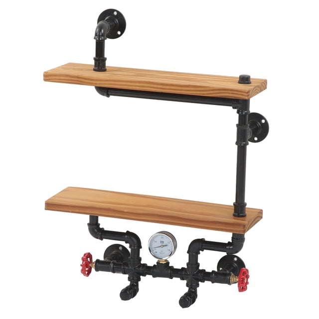 Pipe Floating Shelves, Sturdy Industrial Style Wear Open Type Wall Mounted Shelves For Living Room