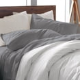 thumbnail image 2 of Ella Jayne Luxury Sateen 1200 Thread Count Cotton Steel Grey Sheet Set, Queen (4 Pieces), 2 of 4