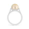 thumbnail image 2 of Angara Golden South Sea Cultured Pearl Triple Shank Ring in 14K White Gold for Women | June Birthstone Jewelry for Her, 2 of 8