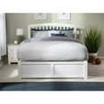 thumbnail image 2 of Leo & Lacey Full Wood Platform Bed with Footboard and Storage Drawers in White, 2 of 8
