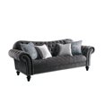 thumbnail image 4 of Gaura Sofa W/4 Pillows in Dark Gray Velvet, 4 of 7