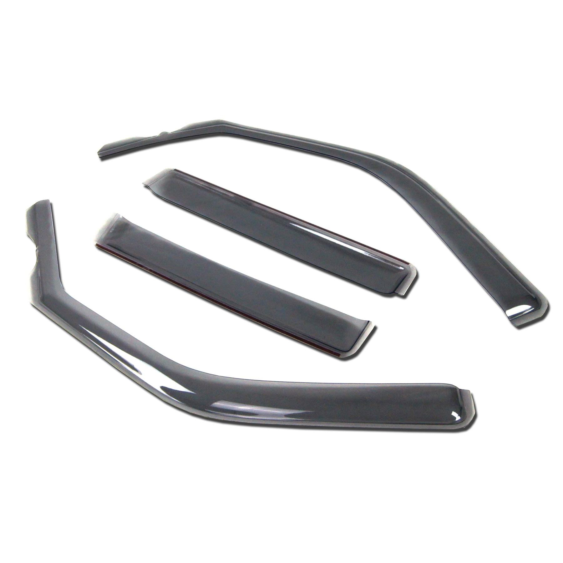 TuningPros IWV-154i Premium In-Channel 2mm Window Visor Deflector Rain Guard Light Grey 4 Pcs Set For 2007-2017 Lincoln Navigator