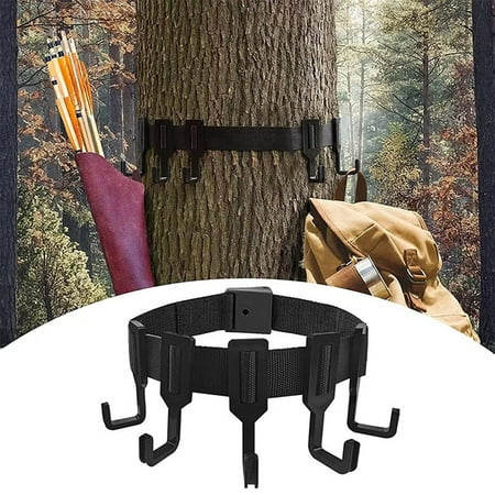 Treestand Hooks Hang Hunting Multi Hook Holder Gear Hanger with Non-Slip Straps