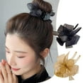 2024Mesh Bow Hair Claw Acrylic Large Hair Clip Sweet Hair Clips Hair