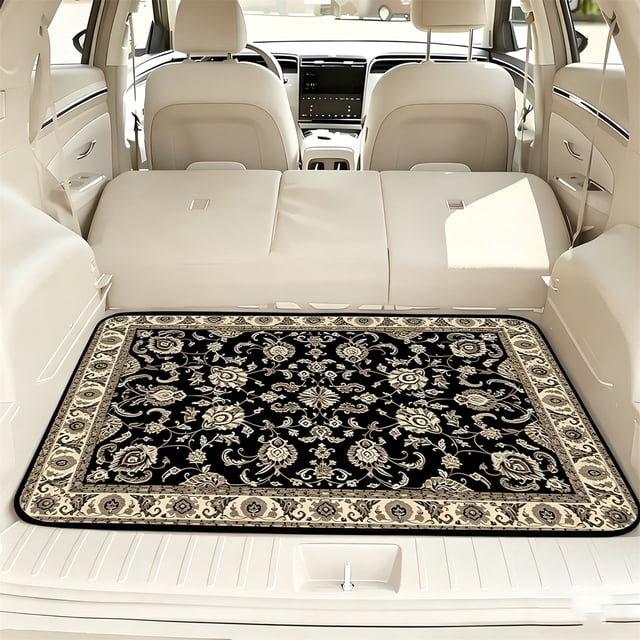 Car Trunk Mat Cargo Liner Waterproof Non Slip Rear Trunk Protection Mat All Weather Dirt Mud Scratch Resistant Easy Clean, For SUV Sedan Truck Travel Camping Moving Cargo Storage Use