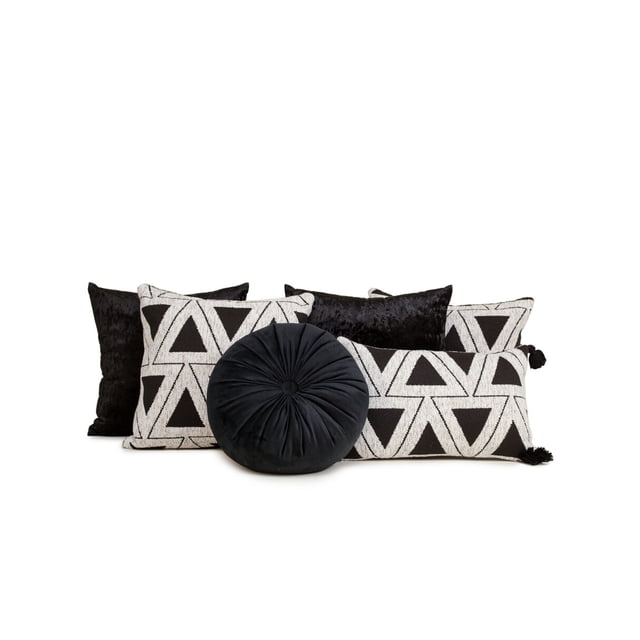 Set de Cojines Decorativos Antonela Set Negro 1