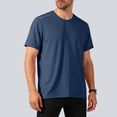 thumbnail image 2 of NIEWTR Mens Workout Shirts Quick Dry Athletic Running T-Shirts Short Sleeve Cooling Moisture Wicking Gym Active Tee Tops（Blue,M), 2 of 9