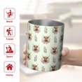 thumbnail image 5 of 12oz Coffee Tumblers Green Highland Cow Flower Pattern Stainless Steel Vacuum Insulated Travel Tumbler Coffee Cups Mug with Lid and Straw with Cleaning Brush for Cold & Hot Drinks, 5 of 5