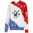 thumbnail image 4 of Mujeres Casual Navidad Impreso Manga Larga Con Cordón Sudadera Con Capucha Tops Blusa Pompotops gfhjh13362, 4 of 6