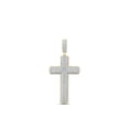 thumbnail image 1 of 10kt Yellow Gold Mens Round Diamond Cross Charm Pendant 1 Cttw, 1 of 1
