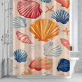 thumbnail image 2 of Colorful Seashell Bathroom Shower Curtain, Retro Summer Waterproof Washable Soft Bath Curtain for Bathtub Decor with 12 Hooks&Grommet, 60x72 Inch, 2 of 9