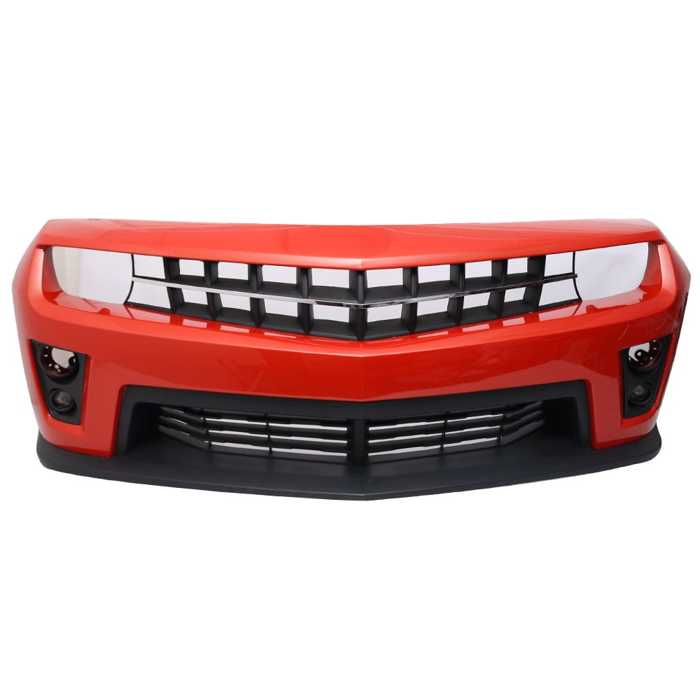 Ikon Motorsports Compatible with 10 13 Chevy Camaro ZL1 Style Front Bumper Cover Painted Inferno Orange Metallic