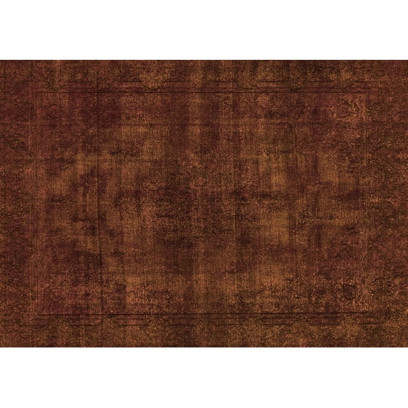 Ahgly Company Indoor Rectangle Abstract Orange Modern Area Rugs, 3' x 5'