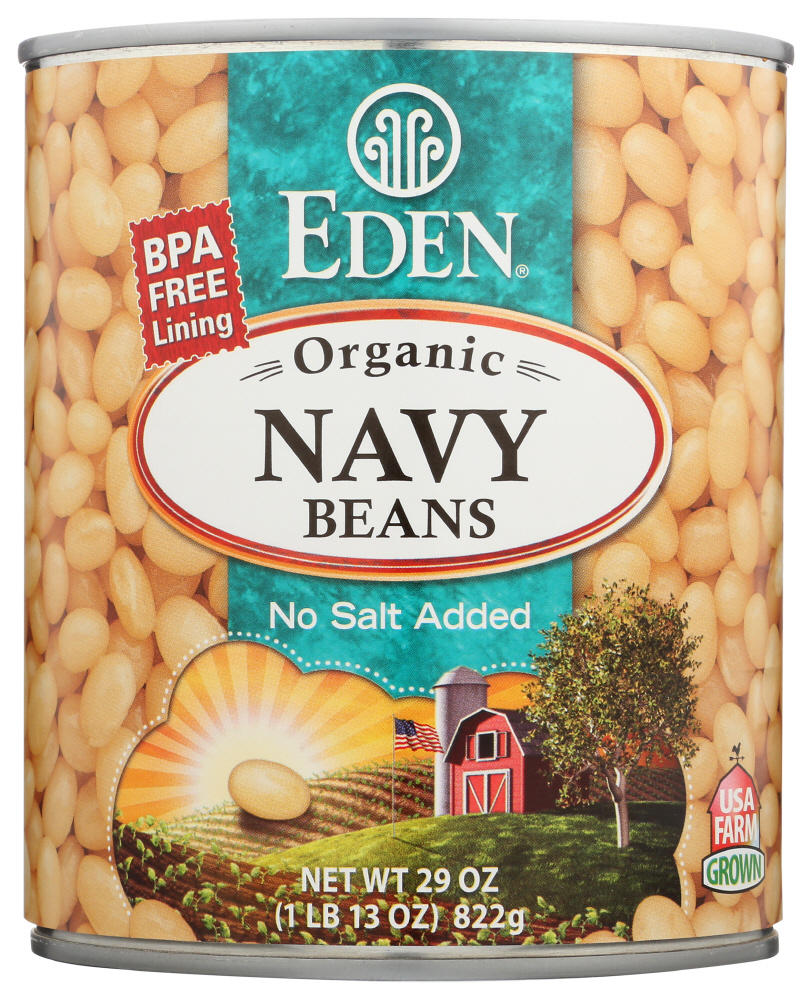 Eden No Salt Added Organic Navy Beans , 29 oz