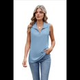 thumbnail image 2 of Camisetas Sin Mangas con Cremallera para Mujer Azul XXL, 2 of 10