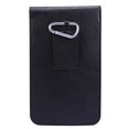 thumbnail image 3 of 2-PACK: Professional Vegan Leather Vertical Smartphone Holster Wallet (Black/Brown) with Belt Loop, Carabiner, Card Slots - fits Smartphones up to 6.5-inch iPhone XR/XS Max/XS Galaxy S10+/S9 Note 9/8, 3 of 6