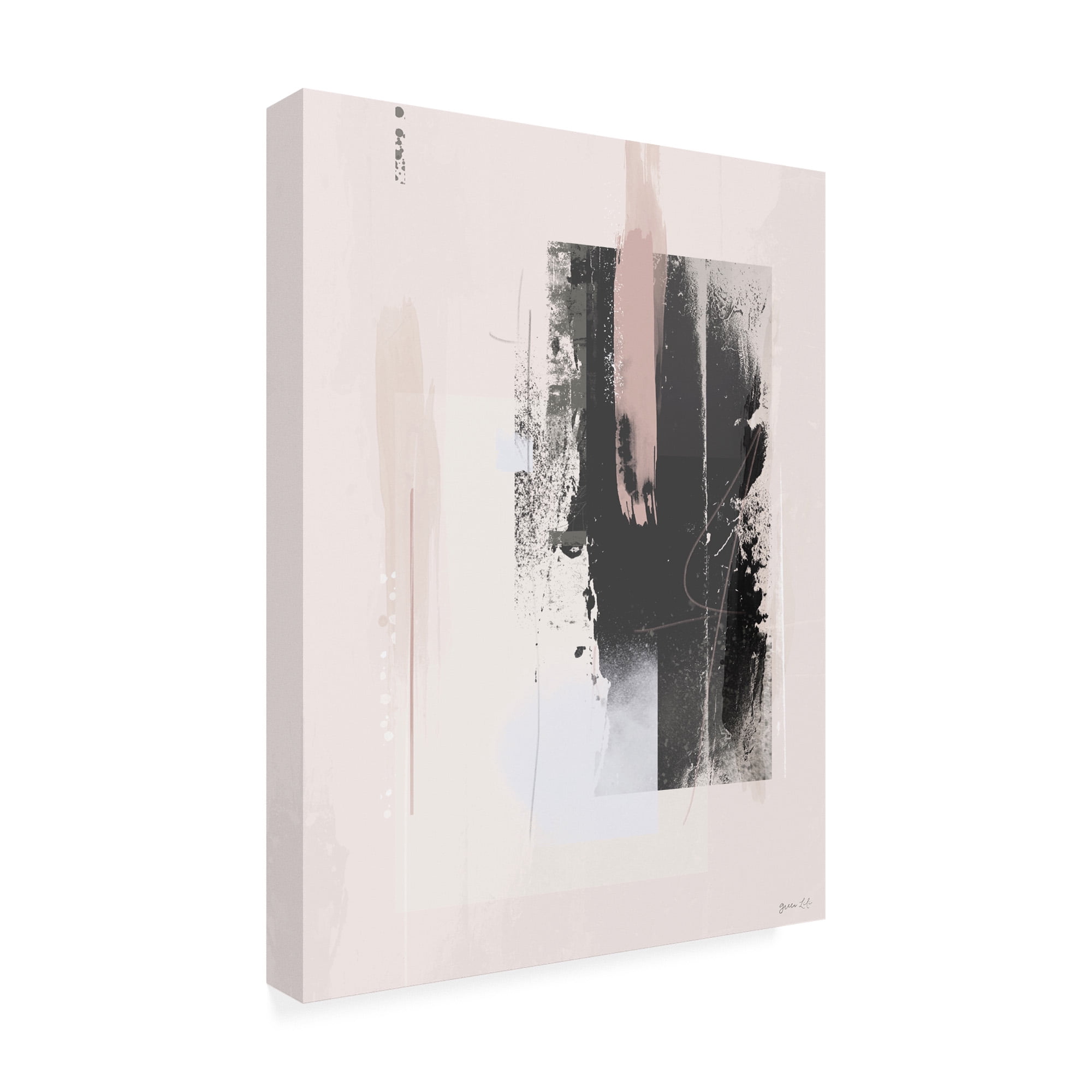 Trademark Fine Art 'Free Spirit Pink And Black' Canvas Art by Green Lili