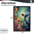 thumbnail image 4 of Stupell Industries Contemporary Fluttering Hummingbird & Radiant Blossoms Black Floating Frame Canvas Art, 17 x 25, by Creative Studio, 4 of 8