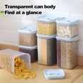 thumbnail image 3 of Dry Food Dispenser Removable Baffles Large Capacity Transparent Box Sealed Lid Moisture Proof Dust-proof Reusable Rice Grain Storage Box Fridge Food Sealed Jar Kitchen Organizer, 3 of 7