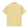 thumbnail image 4 of ZOYOEN Boys Dress Shirts with Pocket- Summer Casual Short Sleeve Striped Kids Button Down Shirts Yellow Size 14, 4 of 8