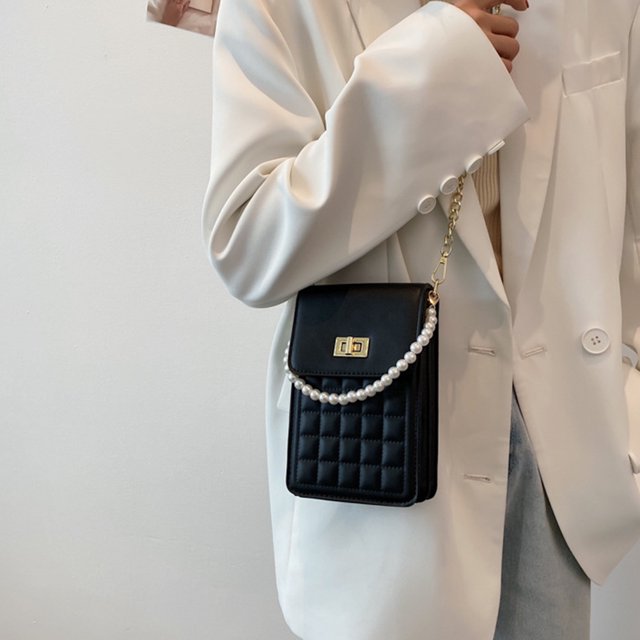 Bolsa Mini s cruzadas de cuero sintético para mujer bandoleras femeninas con Ehuebsd diseño de celosía de Color sólido a la moda pequeñas bolsas de mensajero de hombro