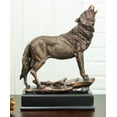 thumbnail image 1 of Mystical Full Moon Howling Alpha Gray Wolf Statue In Bronze Electroplated Finish, 1 of 7