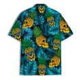 thumbnail image 3 of Tropical Skull Pineapple Men's Casual Button-Down Shirts Golden Skull Pineapple Hawaiian Shirts Short Sleeve Shirt for Men, 3 of 7