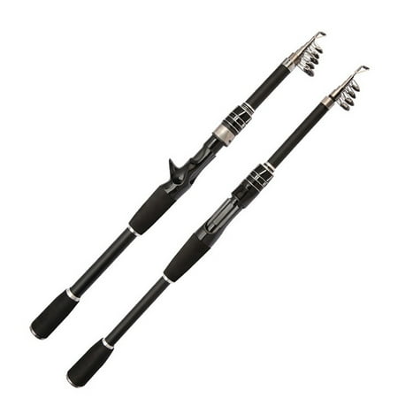 Portable 1 8M 2 4M Telescopic Fishing Rod Easy Carry For Outdoor Fishing Straight Handle 2.4M Fangkenuo