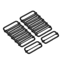 12PCS Metal Slide Adjustable Buckle 2" Adjuster Webbing Strap Slider for Belt Bags Backpack Replacement Black