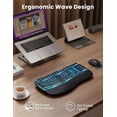 thumbnail image 2 of Ergonomic Wireless Keyboard and Mouse Combo, 4000mAh Rechargeable Backlit Keyboard with Lambskin Wrist Rest, Wave Keys, 10M Keystroke, USB-A/C Plug & Play for Windows Mac Chrome OS, 2 of 9
