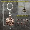 thumbnail image 5 of Haxtec 6mm Mini DND Dice Set With Hollow Dice Case Necklace Cool Keychain Dice-Antique Copper, 5 of 7