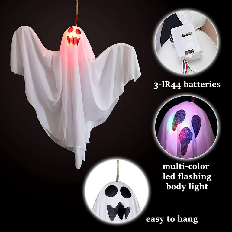 Colorful Hanging LED Light Cloth Ghost Haunted House Prop Fabric Halloween Decor Colorful Hanging LED Light Cloth Ghost Haunted House Prop Fabric Halloween Decor