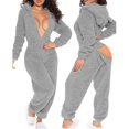 thumbnail image 1 of Onesie Pajamas Long Warm Brushed Bodysuit, 1 of 3