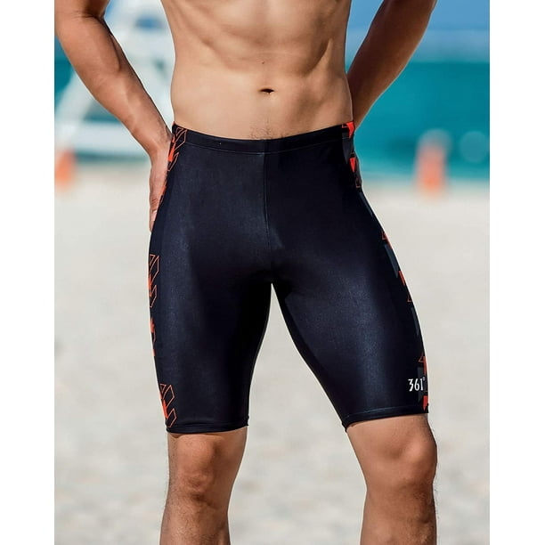 Men Swim Jammers Swim Shorts Chlorine Resistant Swimsuit Plus Size