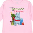 thumbnail image 4 of Inktastic I Want a Hippopotamus for Christmas Boys or Girls Long Sleeve Toddler T-Shirt, 4 of 5