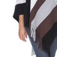 thumbnail image 4 of White Mark Poncho en Tricot à Franges pour Femme, Taille Unique, 4 of 5