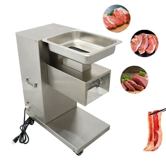 8MM Commercial Meat Slicer Electric Food Slicer for Beef Lamb Pork Stainless Steel 500KG/H
