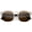 Gold-Tortoise / Brown, variant on sunglassLA Female Ornate Metal Detail Wide Temple Half Frame Round Semi-Rimless Sunglasses 52mm (Gold-Tortoise / Brown) - 52mm