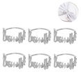 thumbnail image 2 of 6 Pcs Napkin Rings Letter Metal Napkin Ring Set Alphabet Napkin Holder, 2 of 5